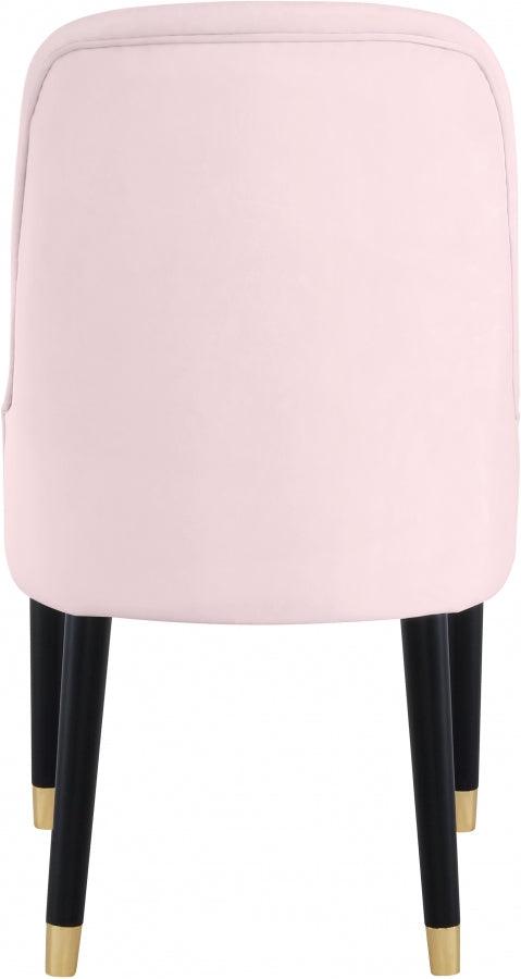 Meridian Furniture - Omni Velvet Dining Chair Set Of 2 In Pink - 923Pink-C - ATL FURNITURE