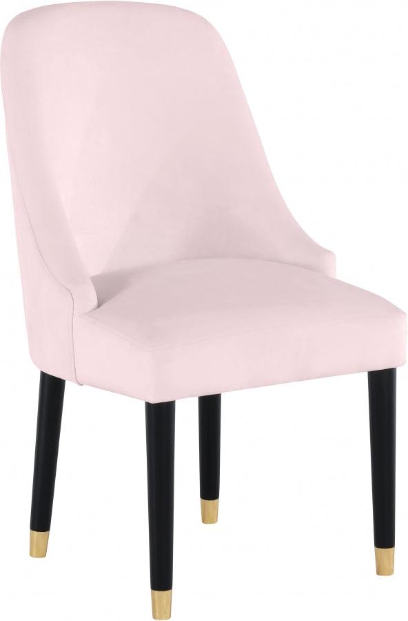 Meridian Furniture - Omni Velvet Dining Chair Set Of 2 In Pink - 923Pink-C - ATL FURNITURE