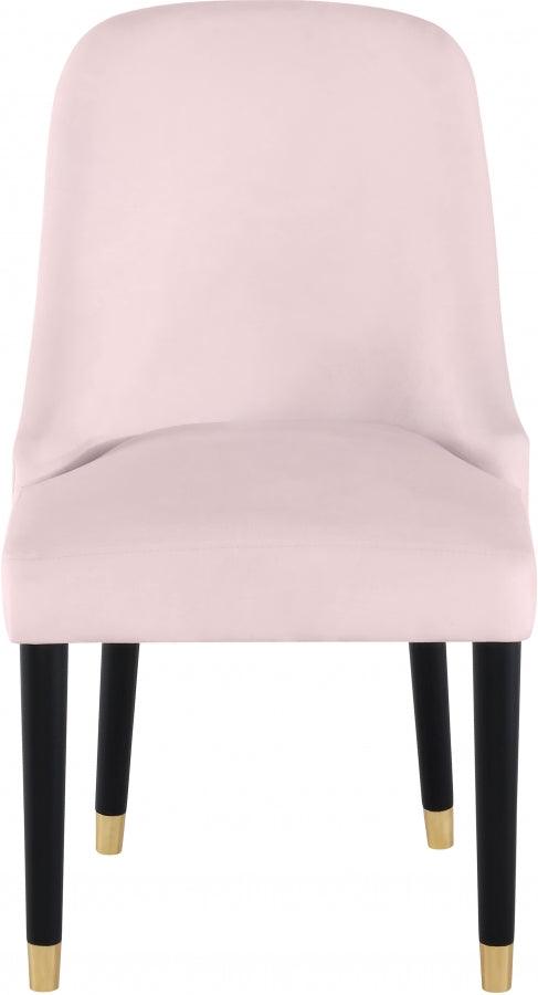 Meridian Furniture - Omni Velvet Dining Chair Set Of 2 In Pink - 923Pink-C - ATL FURNITURE