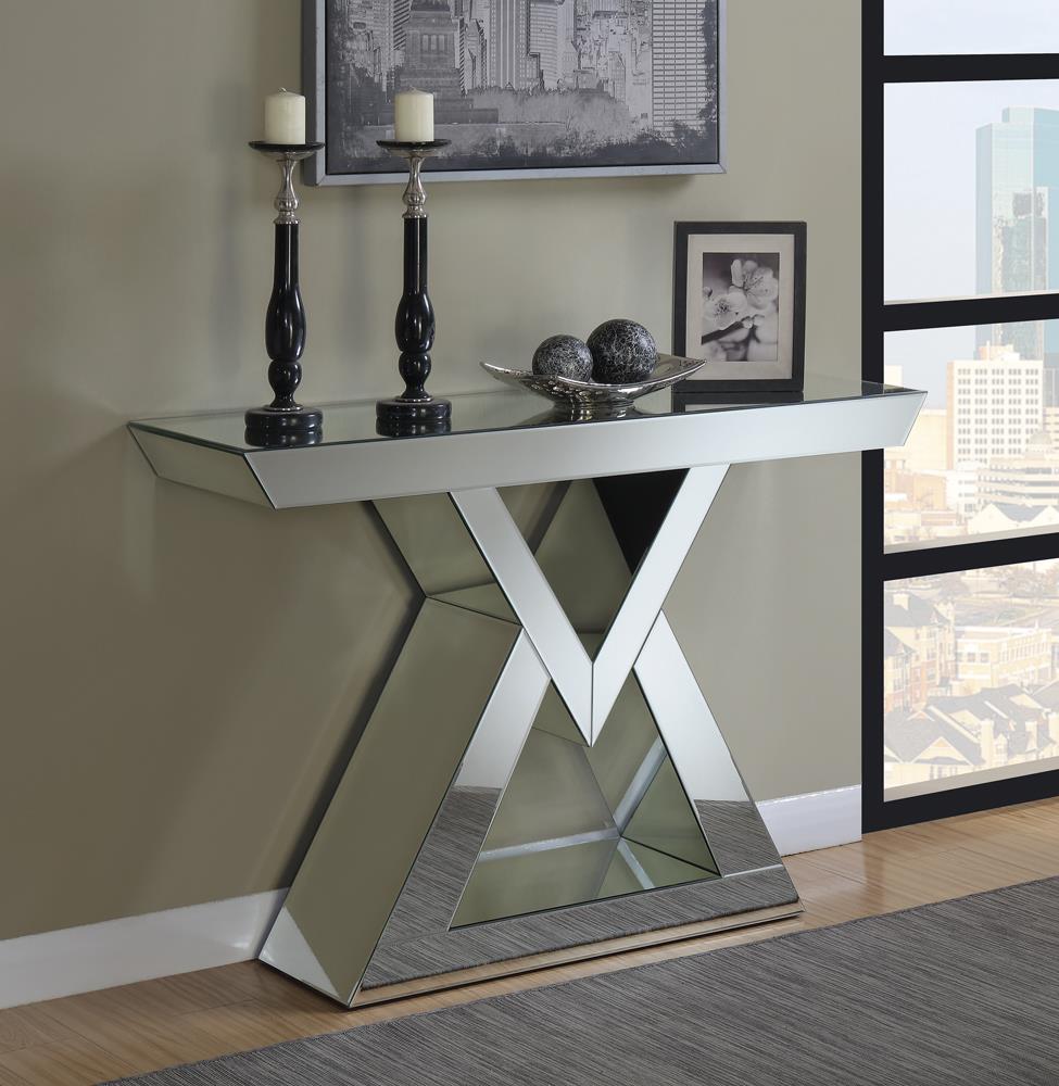 G930009 Contemporary Mirrored Console Table - ATL FURNITURE