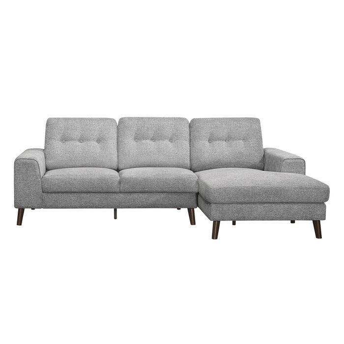 Homelegance - Alexia 2 Piece Sectional With Right Chaise In Gray - 9300Gy*Sc - ATL FURNITURE