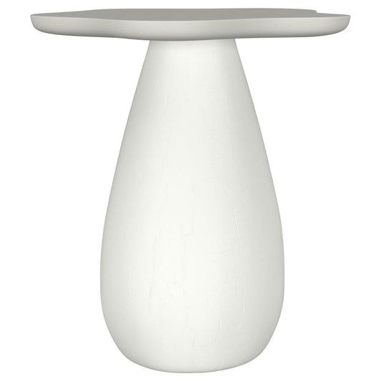 Perth 20-Inch Side Table With Cloud-Shaped Top Off White
