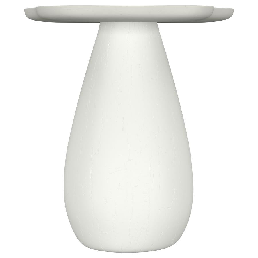 Perth 20-Inch Side Table With Cloud-Shaped Top Off White