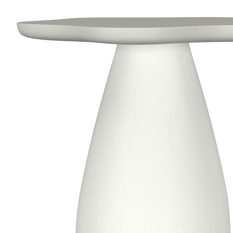 Perth 20-Inch Side Table With Cloud-Shaped Top Off White