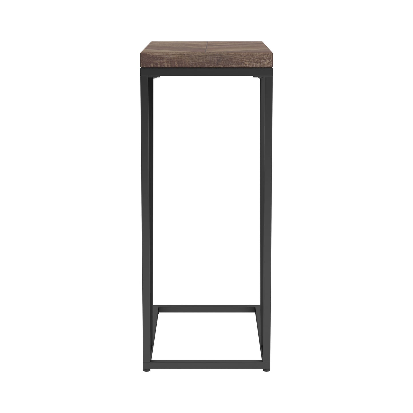 Sergio Engineered Wood C-Shaped Side Table Rustic Tobacco