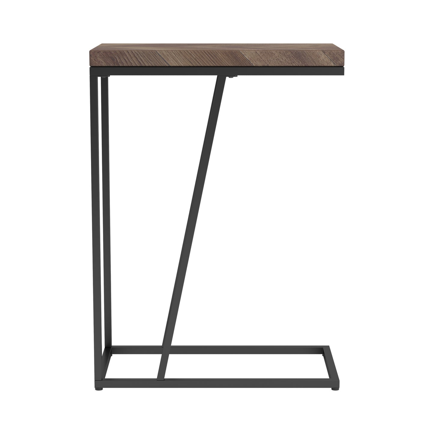 Sergio Engineered Wood C-Shaped Side Table Rustic Tobacco
