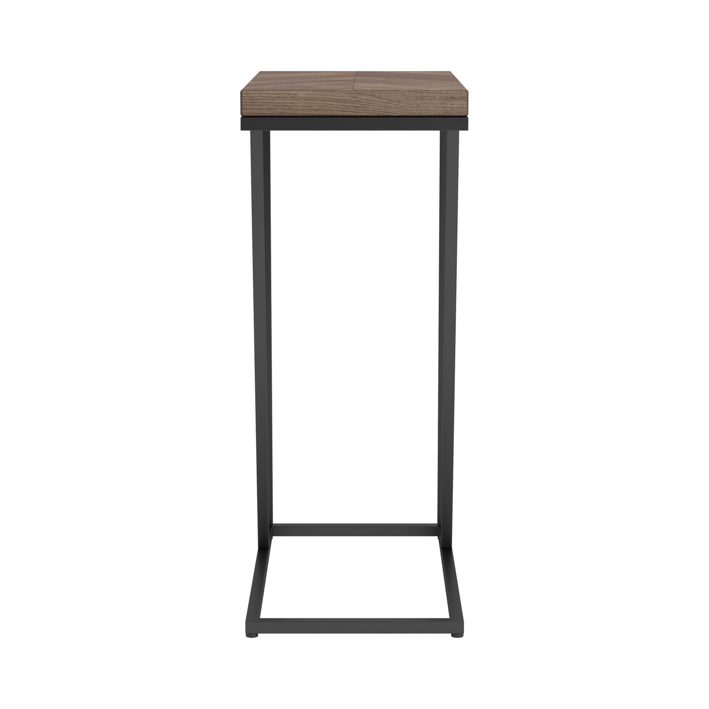 Sergio Engineered Wood C-Shaped Side Table Rustic Tobacco