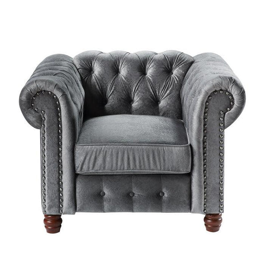 Homelegance - Welwyn Chair In Dark Gray - 9326Dg-1 - ATL FURNITURE