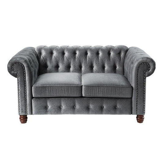 Homelegance - Welwyn Love Seat In Dark Gray - 9326Dg-2 - ATL FURNITURE