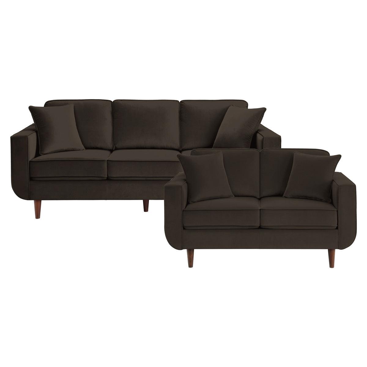 Homelegance - Rand 2 Piece Living Room Set In Chocolate - 9329Ch-3-2 - ATL FURNITURE