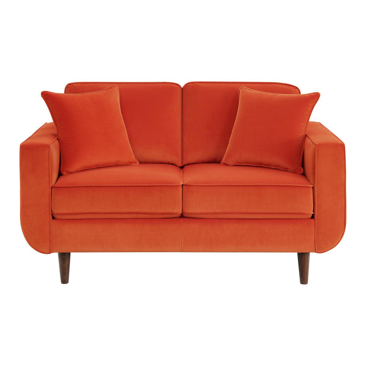 Homelegance - Rand 2 Piece Living Room Set In Orange - 9329Rn*2 - ATL FURNITURE