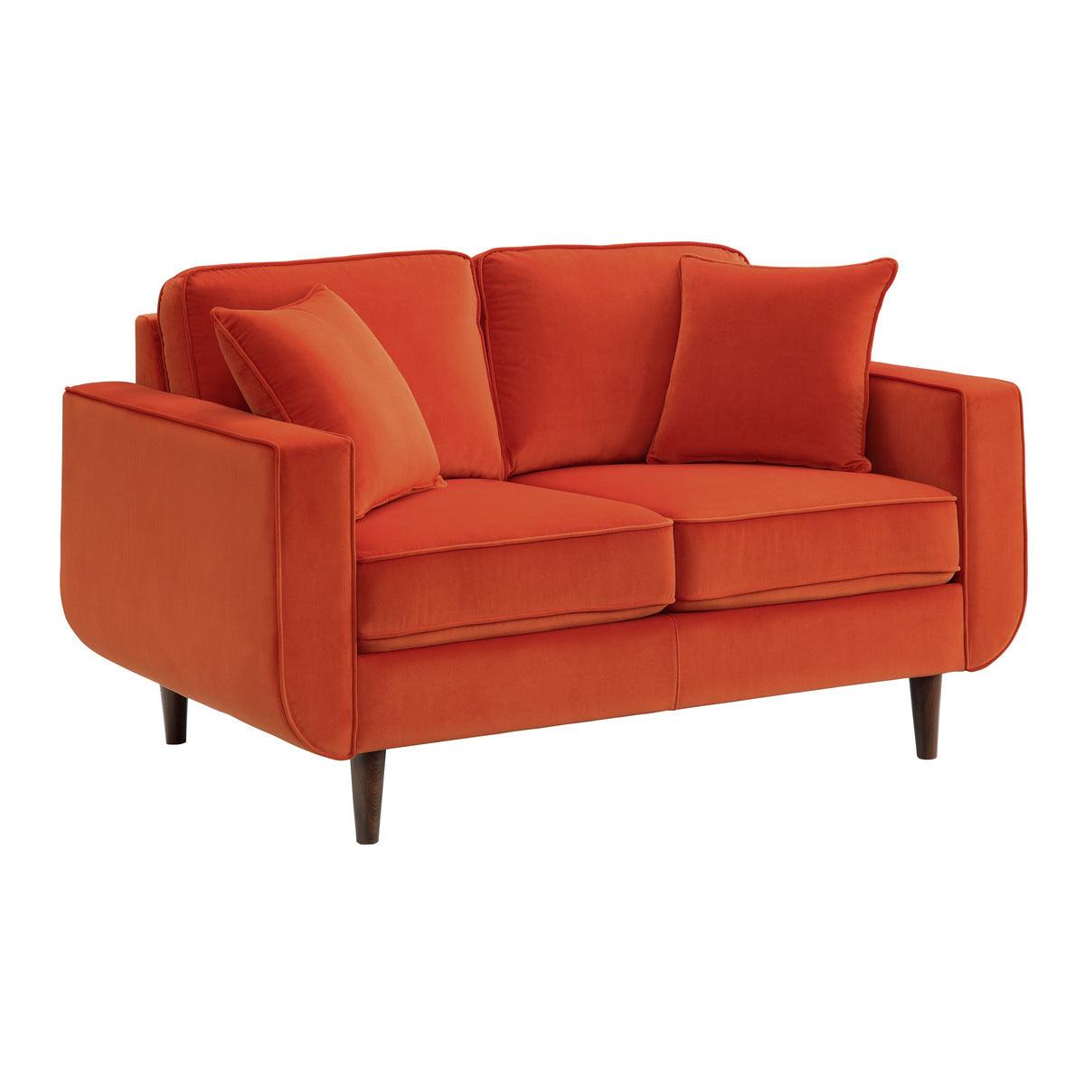 Homelegance - Rand 2 Piece Living Room Set In Orange - 9329Rn*2 - ATL FURNITURE