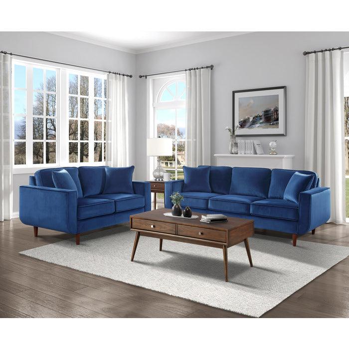 Homelegance - Rand 2 Piece Living Room Set In Navy - 9329Bu*2 - ATL FURNITURE