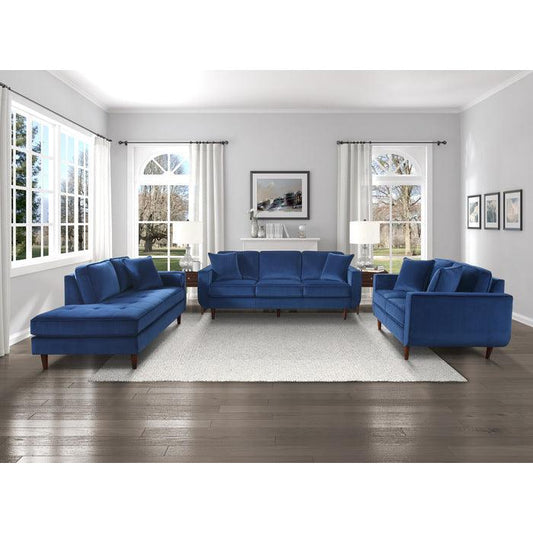 Homelegance - Rand 3 Piece Living Room Set In Navy - 9329Bu-3-2-5 - ATL FURNITURE