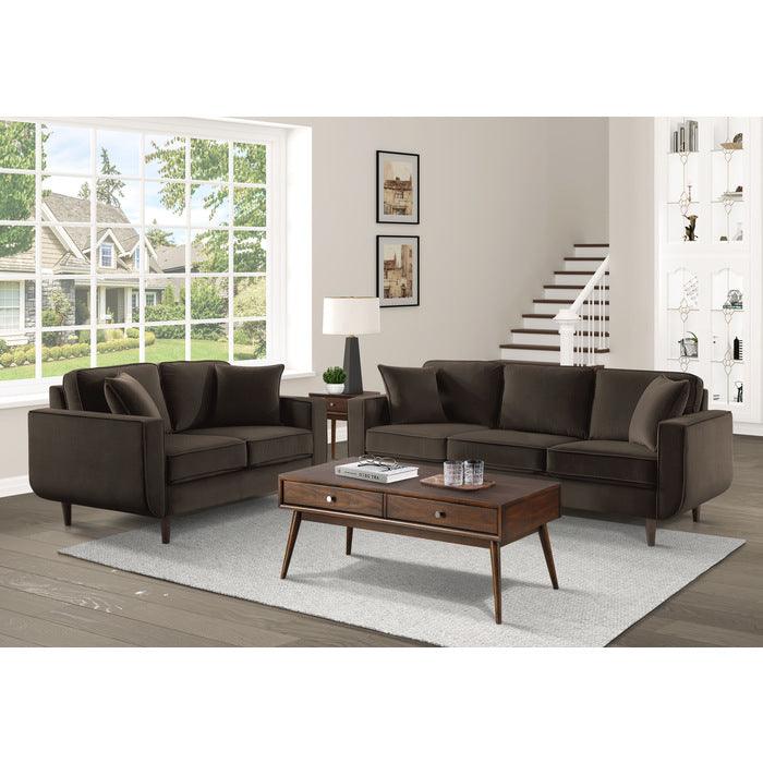 Homelegance - Rand 2 Piece Living Room Set In Chocolate - 9329Ch-3-2 - ATL FURNITURE