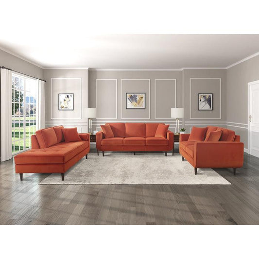 Homelegance - Rand 3 Piece Living Room Set In Orange - 9329Rn-3-2-5 - ATL FURNITURE