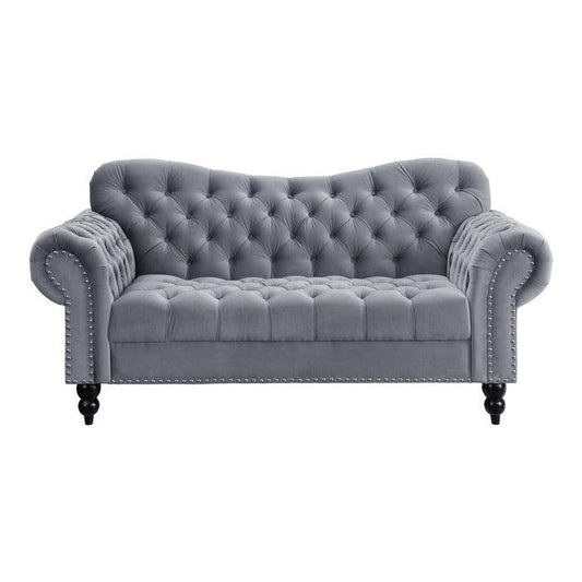 Homelegance - Rosalie Love Seat In Dark Gray - 9330Dg-2 - ATL FURNITURE