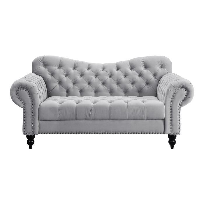 Homelegance - Rosalie Love Seat In Light Gray - 9330Gy-2 - ATL FURNITURE