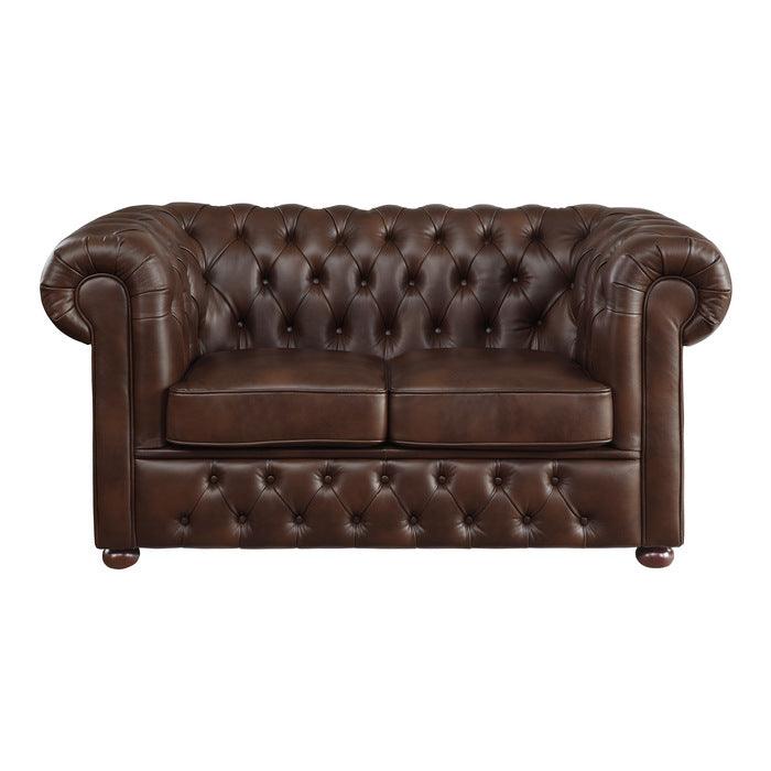 Homelegance - Tiverton Love Seat In Brown - 9335Brw-2 - ATL FURNITURE