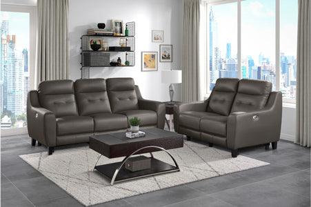 Homelegance - Conrad 2 Piece Double Reclining Sofa Set In Grayish Brown - 9337Gb*2Pw - ATL FURNITURE