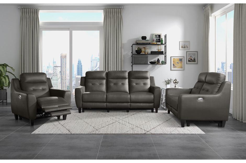 Homelegance - Conrad 3 Piece Power Double Reclining Living Room Set In Grayish Brown - 9337Gb-3-2-1 - ATL FURNITURE