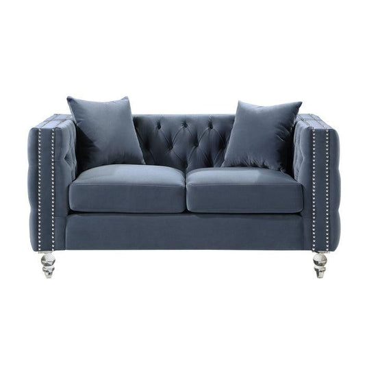 Homelegance - Orina Love Seat In Blue - 9349Dbu-2 - ATL FURNITURE