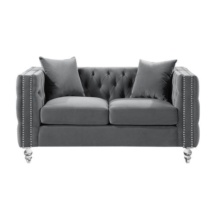 Homelegance - Orina Love Seat In Gray - 9349Gry-2 - ATL FURNITURE