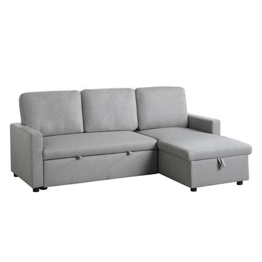 Homelegance - Brandolyn 2 Piece Reversible Sectional With Pull-Out Bed And Hidden Storage In Light Gray - 9359Gry*Sc - ATL FURNITURE