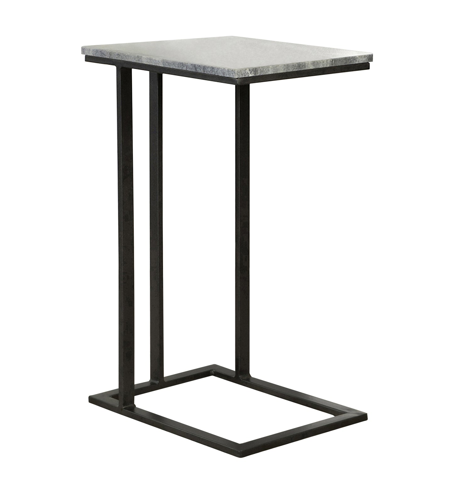 Vicente Marble Top C-Shaped Sofa Side Table Grey