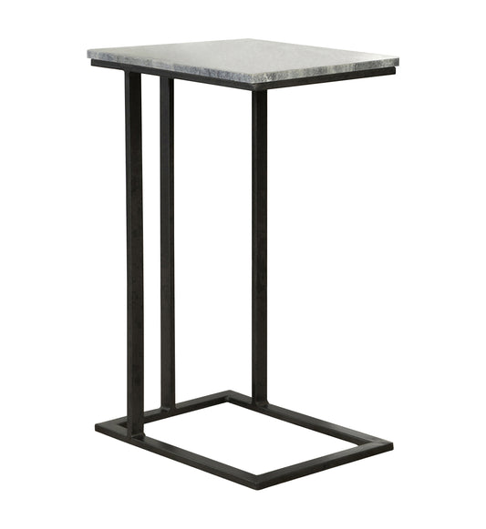Vicente Marble Top C-Shaped Sofa Side Table Grey