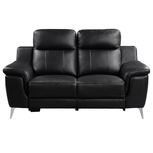 Homelegance - Antonio Power Reclining Love Seat In Black - 9360Blk-2Pw* - ATL FURNITURE