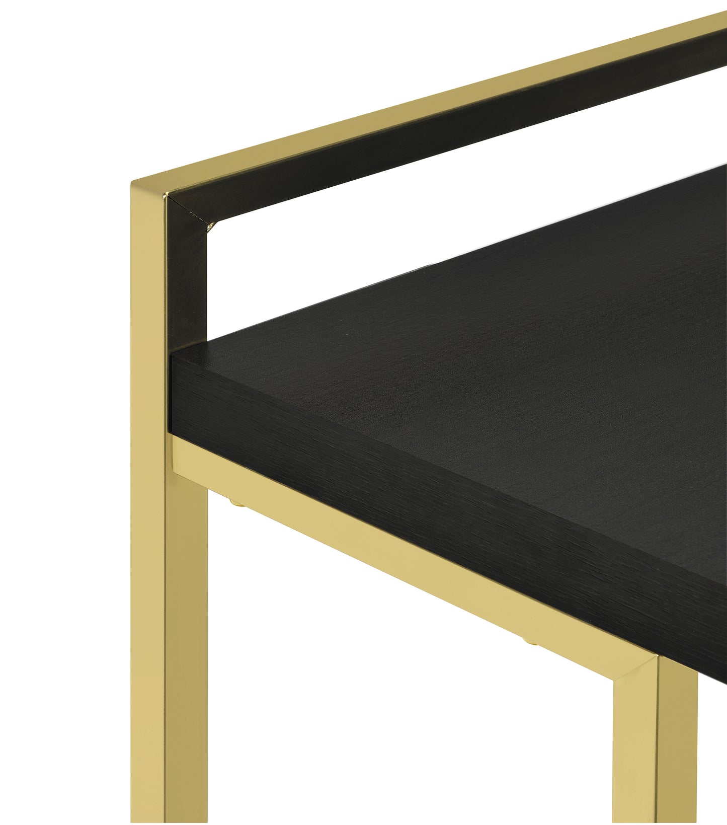 Dani Rectangular C-Shaped Sofa Side Table Cappuccino