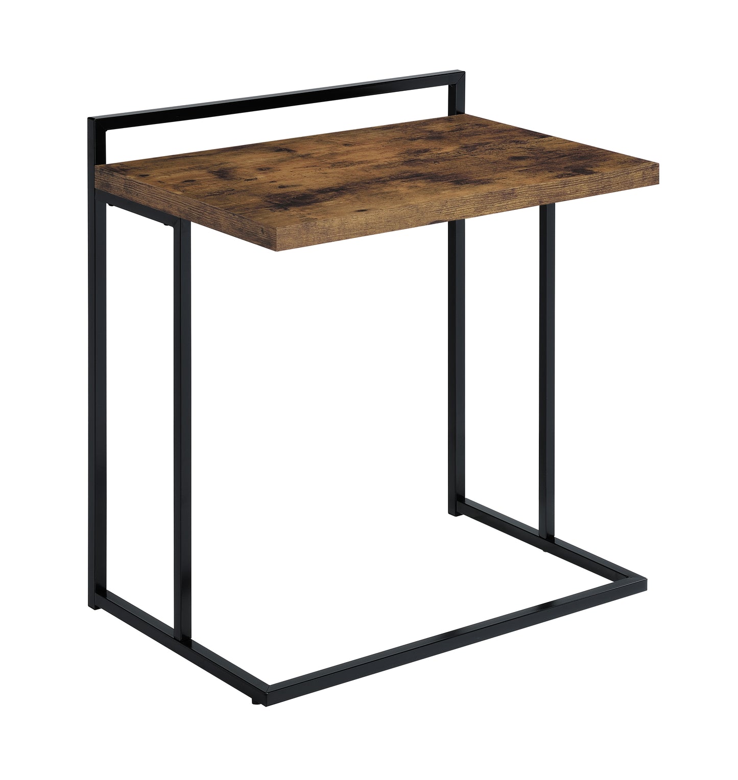 Dani Rectangular C-Shaped Sofa Side Table Rustic Nutmeg