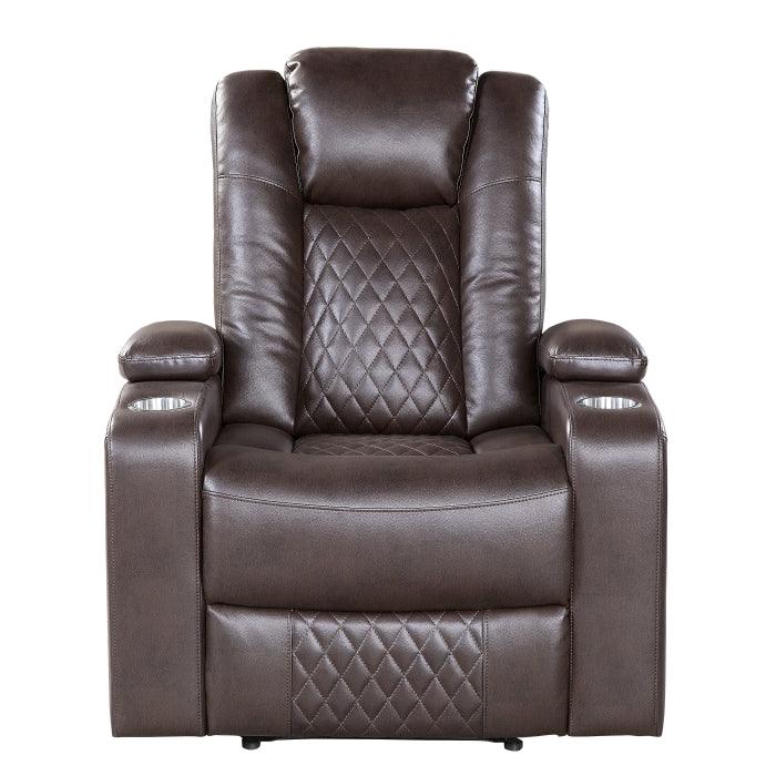 Homelegance - Caelan Power Reclining Chair - 9366Db-1Pwh - ATL FURNITURE