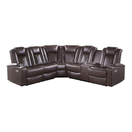 Homelegance - Caelan 3-Piece Reclining Sectional - 9366Db*Sc - ATL FURNITURE