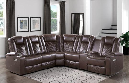 Homelegance - Caelan 3-Piece Reclining Sectional - 9366Db*Sc - ATL FURNITURE