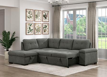 Homelegance - Brooklyn 2-Piece Sectional With Left Chaise In Dark Gray - 9390Dg*2Lc2R - ATL FURNITURE