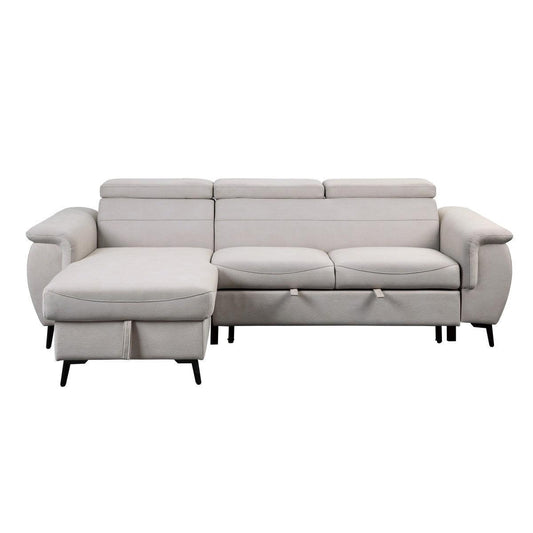 Homelegance - Cadence 2 Piece Reversible Sectional In Beige - 9403Be*Sc - ATL FURNITURE