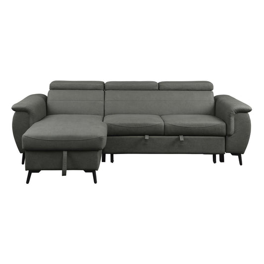 Homelegance - Cadence 2 Piece Reversible Sectional In Gray - 9403Gy*Sc - ATL FURNITURE