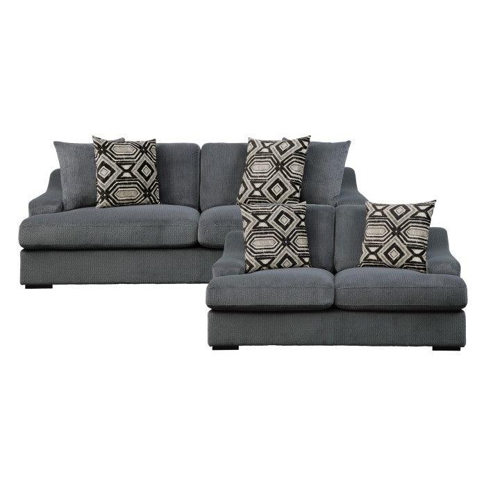 Homelegance - Orofino 2 Piece Sofa Set In Dark Gray - 9404Dg*2 - ATL FURNITURE