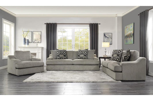 Homelegance - Orofino 3 Piece Living Room Set In Light Gray - 9404Gy-3-2-1 - ATL FURNITURE