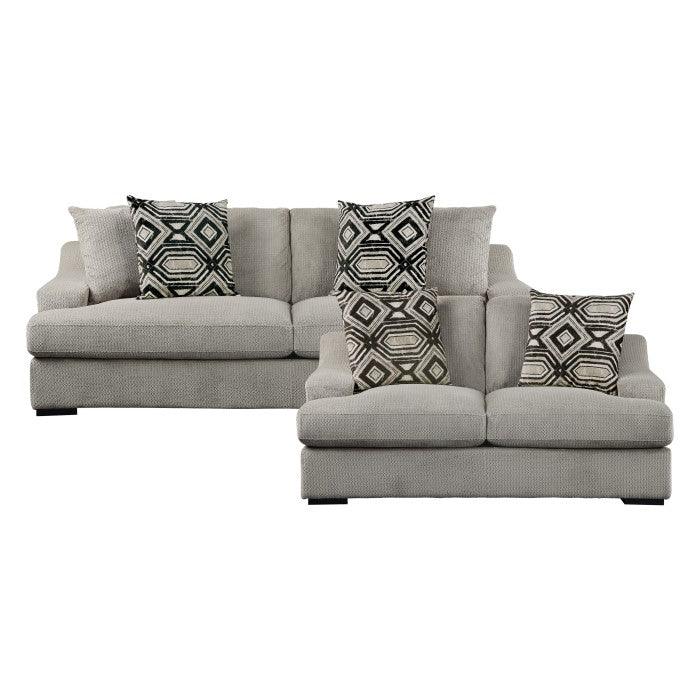 Homelegance - Orofino 2 Piece Sofa Set In Light Gray - 9404Gy*2 - ATL FURNITURE