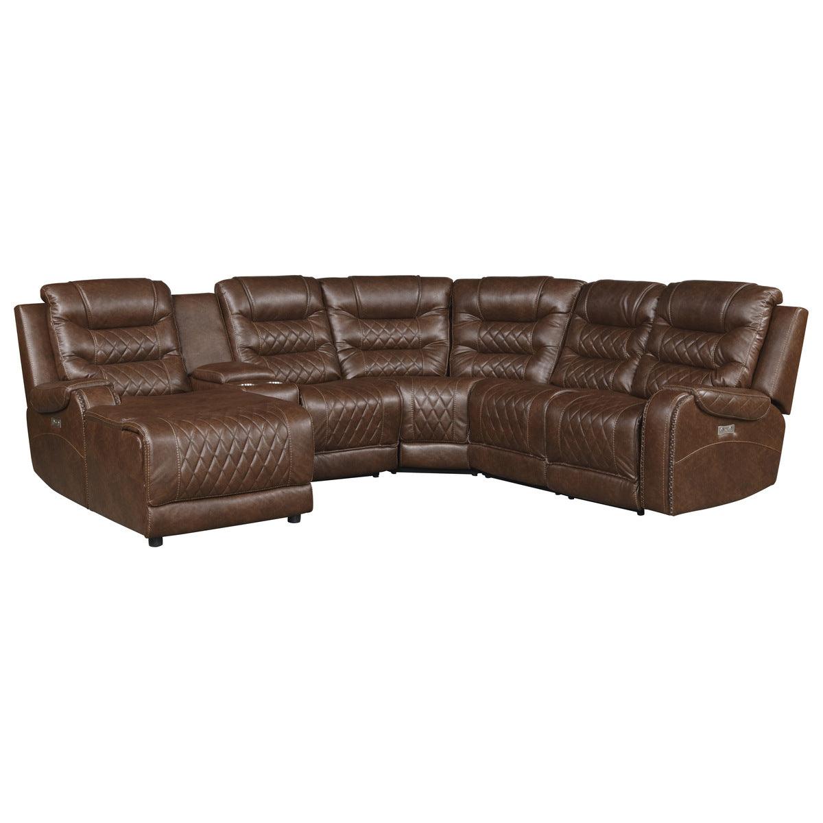 Homelegance - Putnam 6-Piece Modular Power Reclining Sectional With Left Chaise - 9405Br-6Lcrr - ATL FURNITURE