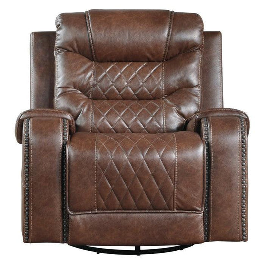 Homelegance - Putnam Swivel Glider Reclining Chair In Brown - 9405Br-1 - ATL FURNITURE