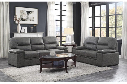 Homelegance - Michigan 2 Piece Sofa Set In Dark Gray - 9407Dg-3-2 - ATL FURNITURE