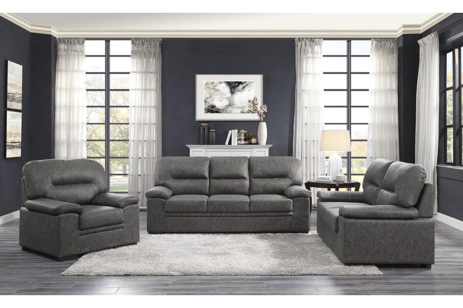 Homelegance - Michigan 3 Piece Sofa Set In Dark Gray - 9407Dg-3-2-1 - ATL FURNITURE