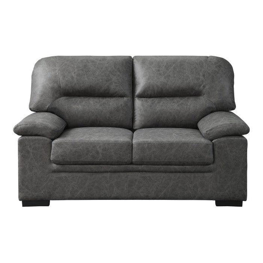 Homelegance - Michigan Love Seat In Dark Gray - 9407Dg-2 - ATL FURNITURE