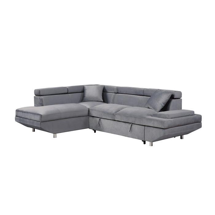 Homelegance - Cruz 2-Piece Sectional With Left Chaise In Gray - 9412Gy*Sc - ATL FURNITURE