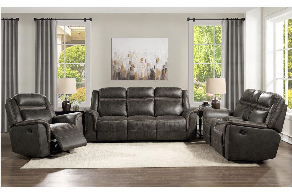 Homelegance - Boise 3 Piece Double Reclining Living Room Set In Brown - 9426-3-2-1 - ATL FURNITURE