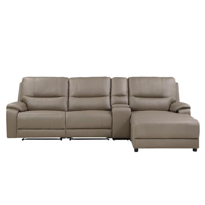 Homelegance - Legrande 4-Piece Modular Power Reclining Sectional With Power Headrest And Right Chaise In Taupe - 9429Tp*4Rclrpwh - ATL FURNITURE